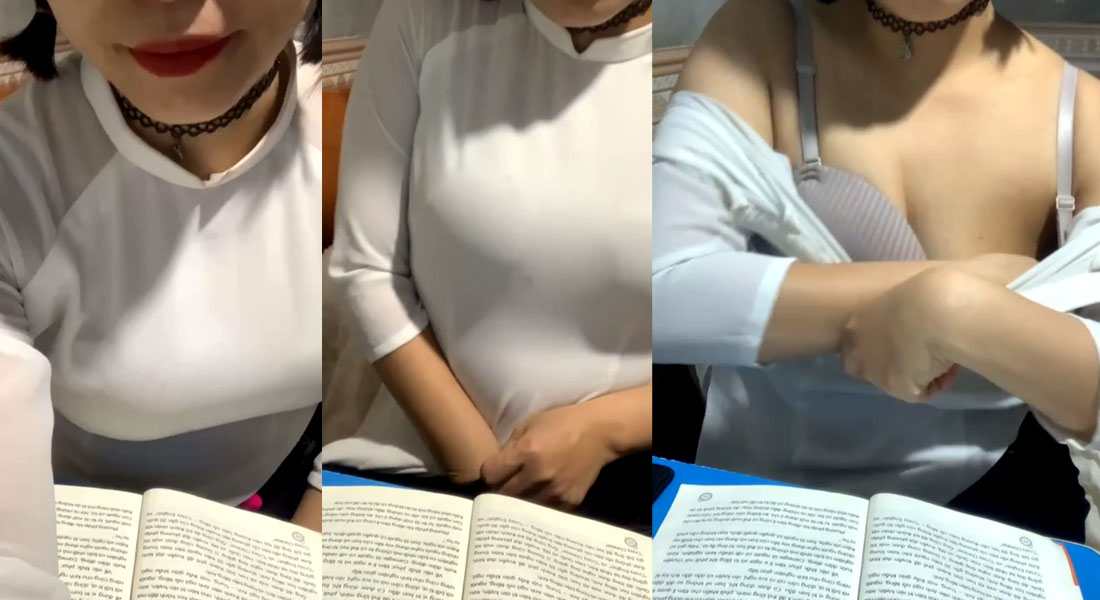 Clip nữ sinh áo dài đọc truyện sex Nứng Quá thủ dâm Rên cực phê